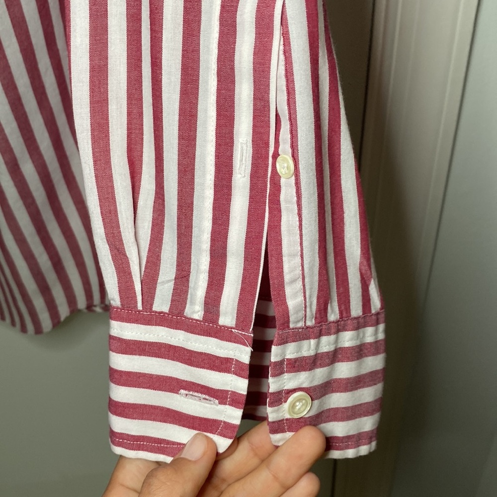 Red striped button down - Picture 5 of 10